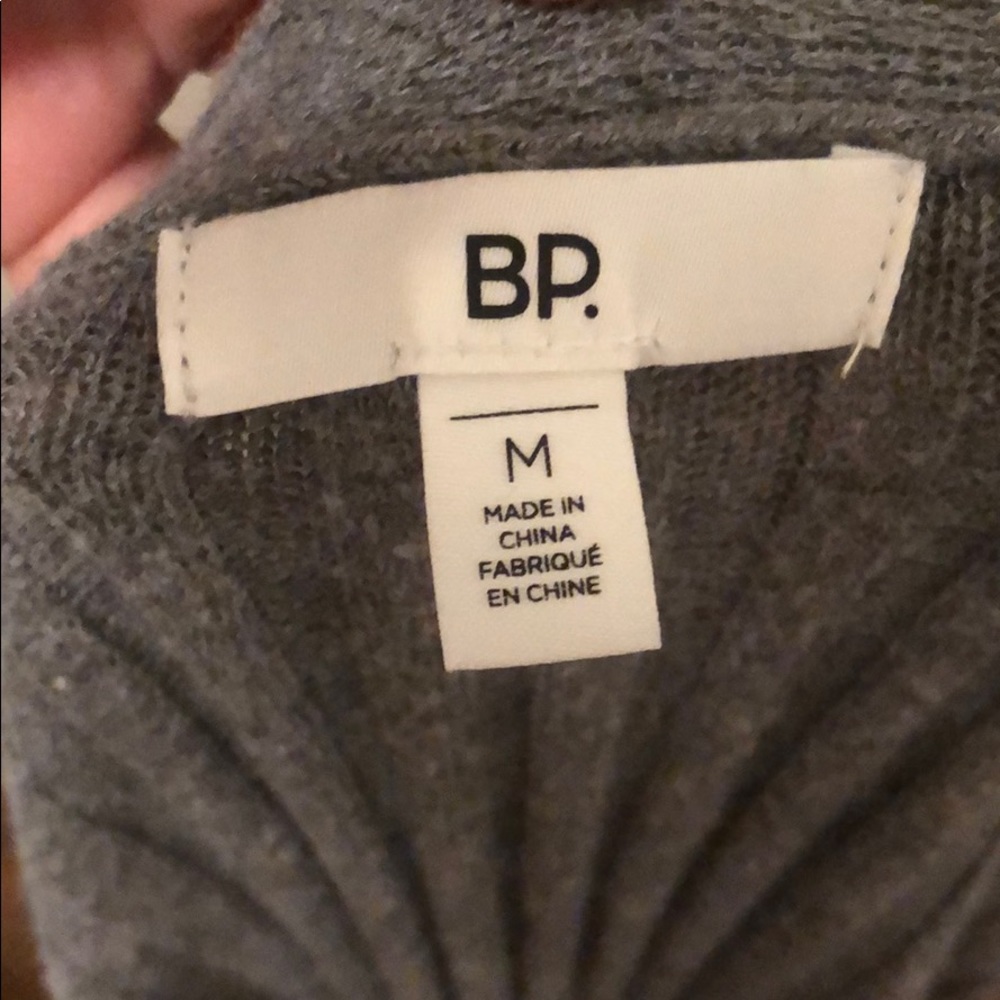 Long BP grey ribbed cardigan